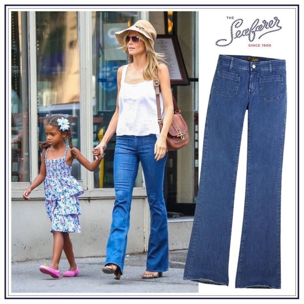 The Seafarer Blue Calypso Midrise Bootcut Jeans 27